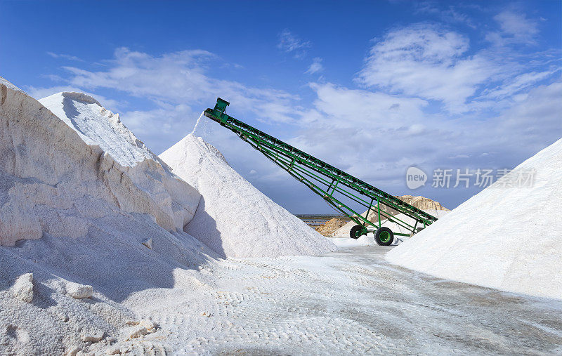 盐蒸发池/ Ses Salines - Salinas de Es Trenc在西班牙巴利阿里岛的马略卡/西班牙